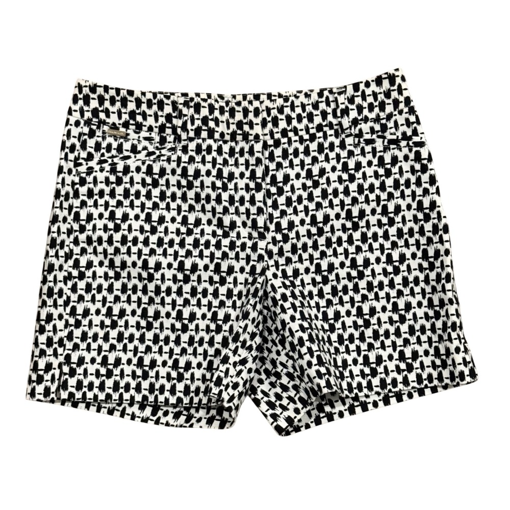 White House Black Market the 5" Short Womens 00P Black White Abstract Print